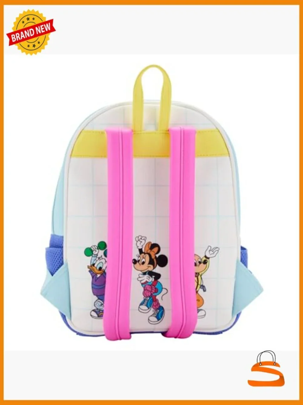 Disney Mousercise Mini Backpack Faux Leather Adjustable Straps